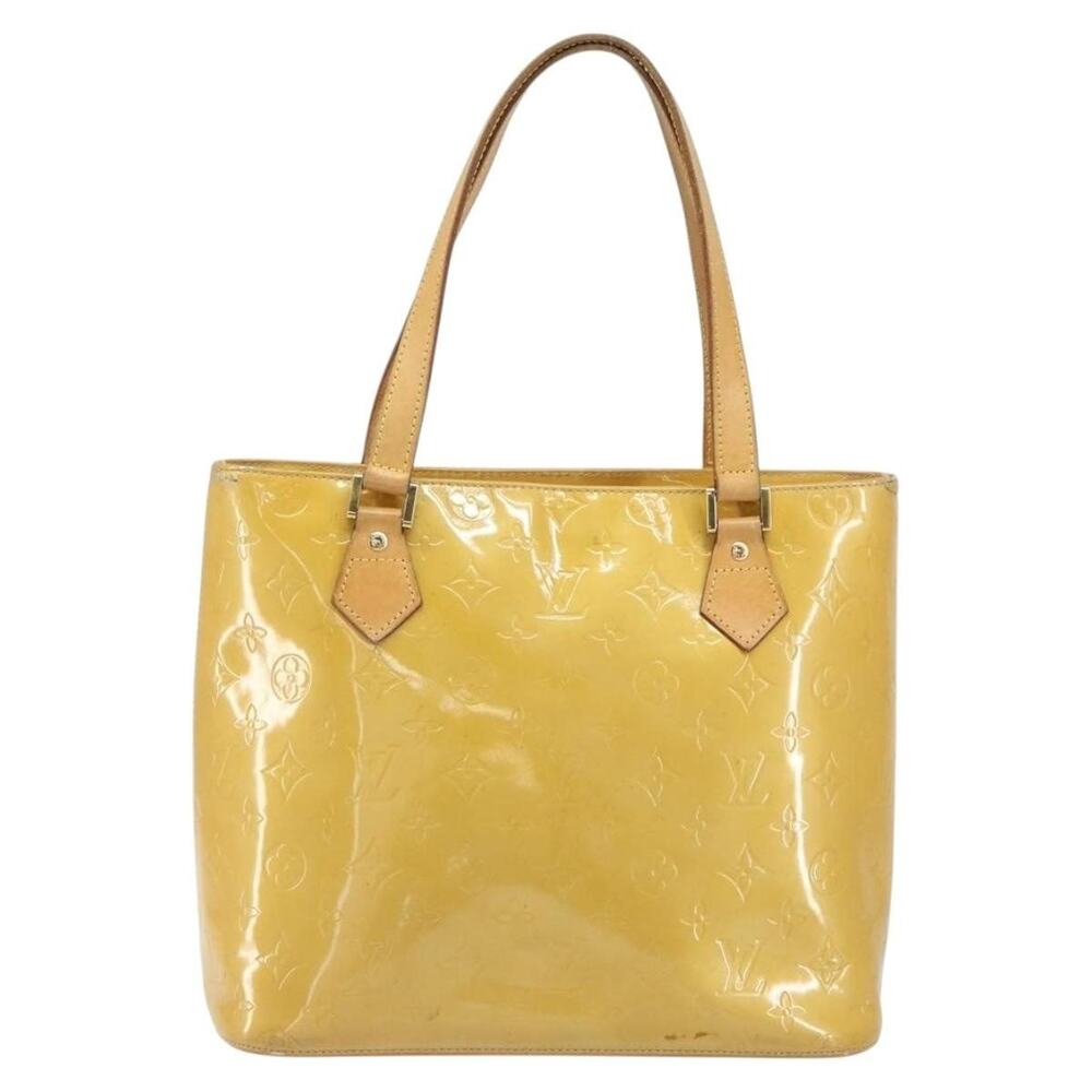 Louis Vuitton Monogram Vernis Houston Handbag Beige